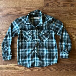 Boy’s Western Style Cowboy Long Sleeve Shirt Size 5 Medium